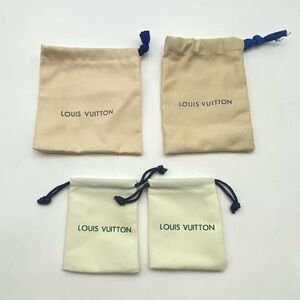 Louis Vuitton Drawstring Dust Bags Bundle Cream & White